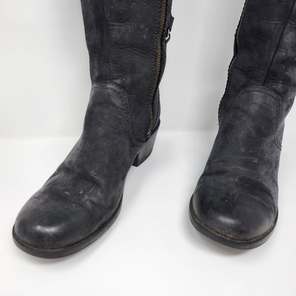 Teva | Tall Foxy Waterproof Leather Heeled Boots Size 9 - Picture 2 of 10